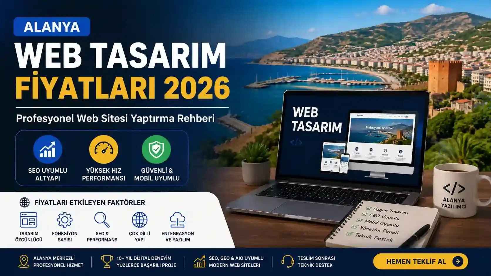 Alanya Web Tasarım Fiyatları 2026: Profesyonel Web Sitesi Yaptırma Rehberi